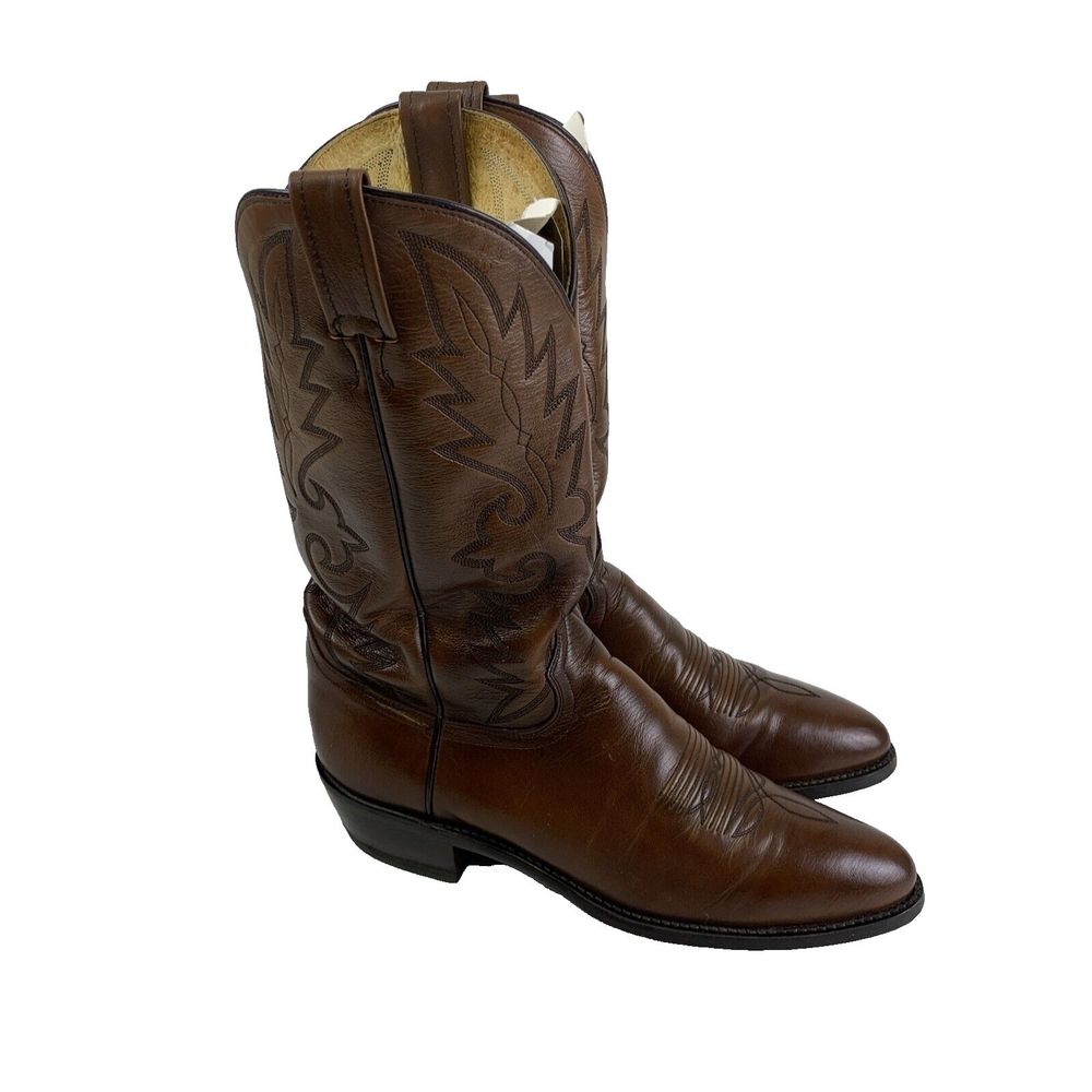Dan Post Men's Brown Leather Cowboy Boots